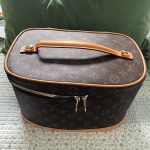Louis Vuitton cosmetic case; 12” wide X 8” tall X 8” deep